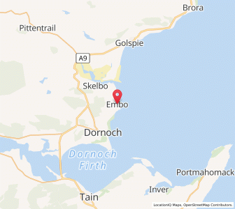 Map of Embo, ScotlandScotland