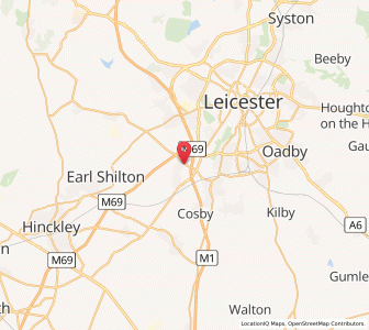 Map of Enderby, EnglandEngland