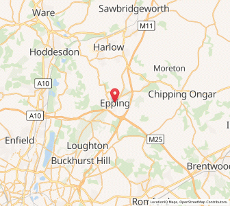 Map of Epping, EnglandEngland