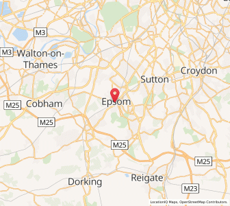 Map of Epsom, EnglandEngland
