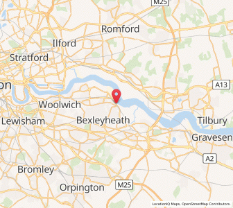 Map of Erith, EnglandEngland