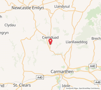 Map of Esgair, WalesWales
