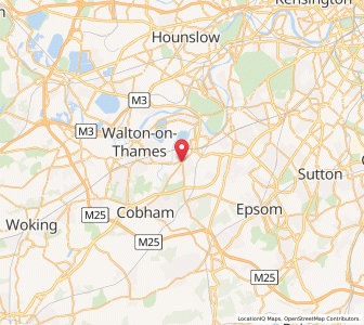 Map of Esher, EnglandEngland