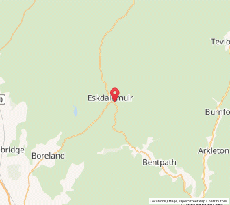 Map of Eskdalemuir, ScotlandScotland