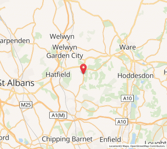 Map of Essendon, EnglandEngland