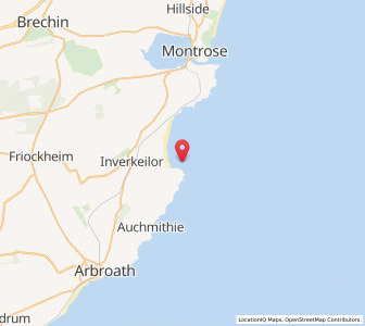 Map of Ethie Haven, ScotlandScotland