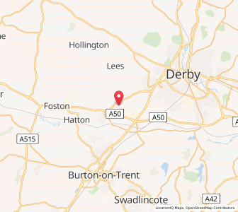 Map of Etwall, EnglandEngland
