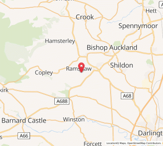 Map of Evenwood, EnglandEngland
