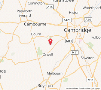 Map of Eversden, EnglandEngland