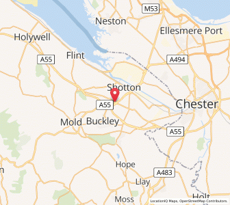 Map of Ewloe, WalesWales