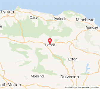 Map of Exford, EnglandEngland