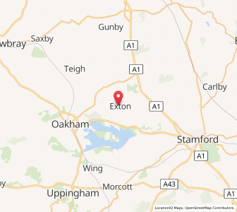 Map of Exton, EnglandEngland