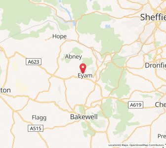 Map of Eyam, EnglandEngland