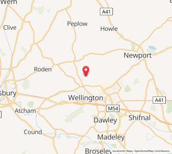 Map of Eyton upon the Weald Moors, EnglandEngland