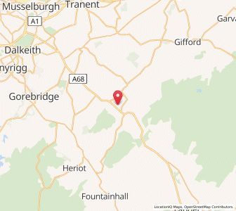 Map of Fala, ScotlandScotland