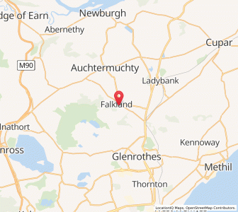 Map of Falkland, ScotlandScotland