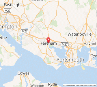 Map of Fareham, EnglandEngland
