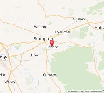 Map of Farlam, EnglandEngland
