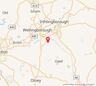 Map of Farndish, EnglandEngland