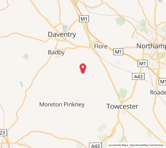 Map of Farthingstone, EnglandEngland