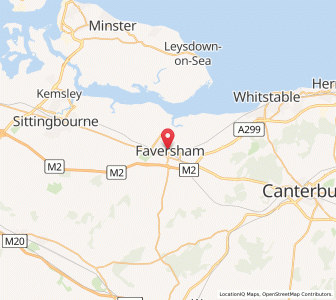 Map of Faversham, EnglandEngland