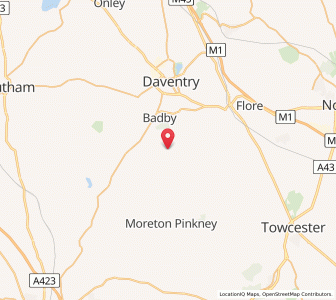 Map of Fawsley, EnglandEngland