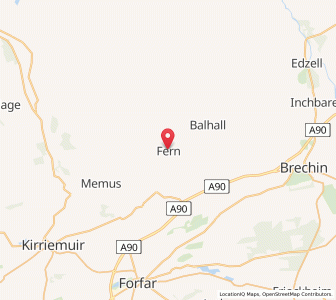 Map of Fern, ScotlandScotland