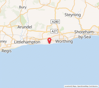 Map of Ferring, EnglandEngland