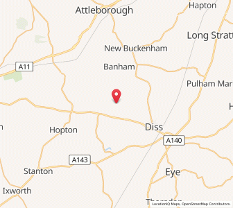 Map of Fersfield, EnglandEngland