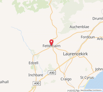 Map of Fettercairn, ScotlandScotland