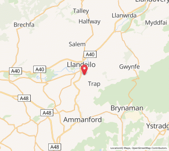 Map of Ffair-fach, WalesWales