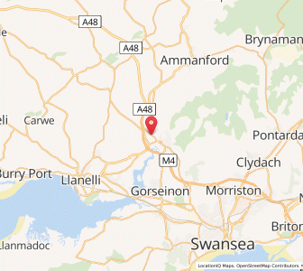Map of Fforest, WalesWales