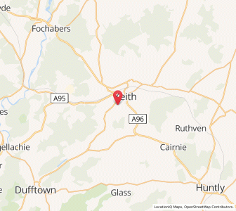 Map of Fife Keith, ScotlandScotland