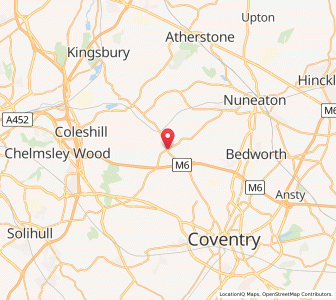Map of Fillongley, EnglandEngland