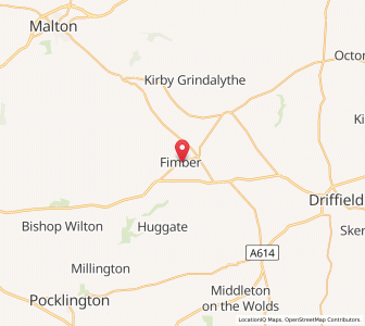 Map of Fimber, EnglandEngland