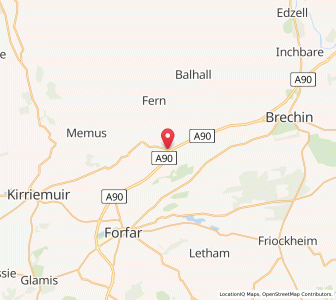 Map of Finavon, ScotlandScotland