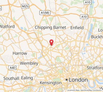 Map of Finchley, EnglandEngland