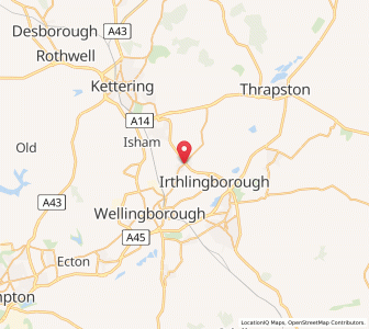 Map of Finedon, EnglandEngland