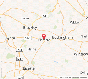 Map of Finmere, EnglandEngland