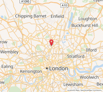 Map of Finsbury Park, EnglandEngland