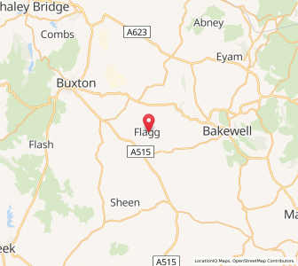 Map of Flagg, EnglandEngland