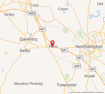 Map of Flore, EnglandEngland