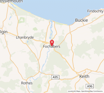 Map of Fochabers, ScotlandScotland