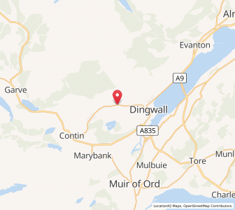 Map of Fodderty, ScotlandScotland