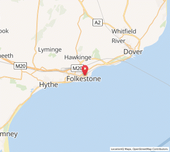 Map of Folkestone, EnglandEngland