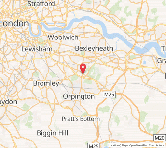 Map of Foots Cray, EnglandEngland