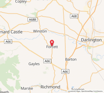 Map of Forcett, EnglandEngland