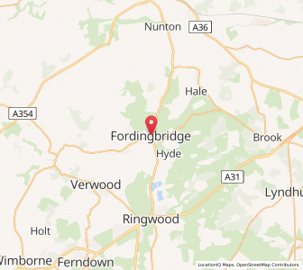Map of Fordingbridge, EnglandEngland