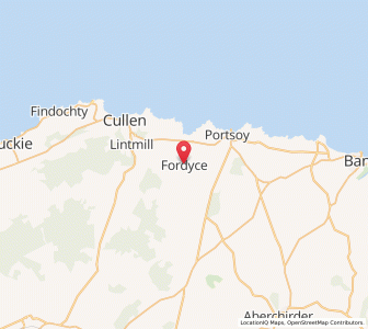 Map of Fordyce, ScotlandScotland