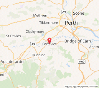 Map of Forteviot, ScotlandScotland